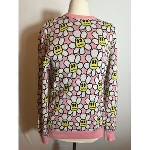 A-lab Crewbie Peony and Daisy Smiley Sweater Size Medium